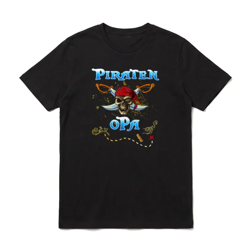 Vintage Piraten Opa Geburtstags T-Shirt – Klassisches T-Shirt in Schwarz