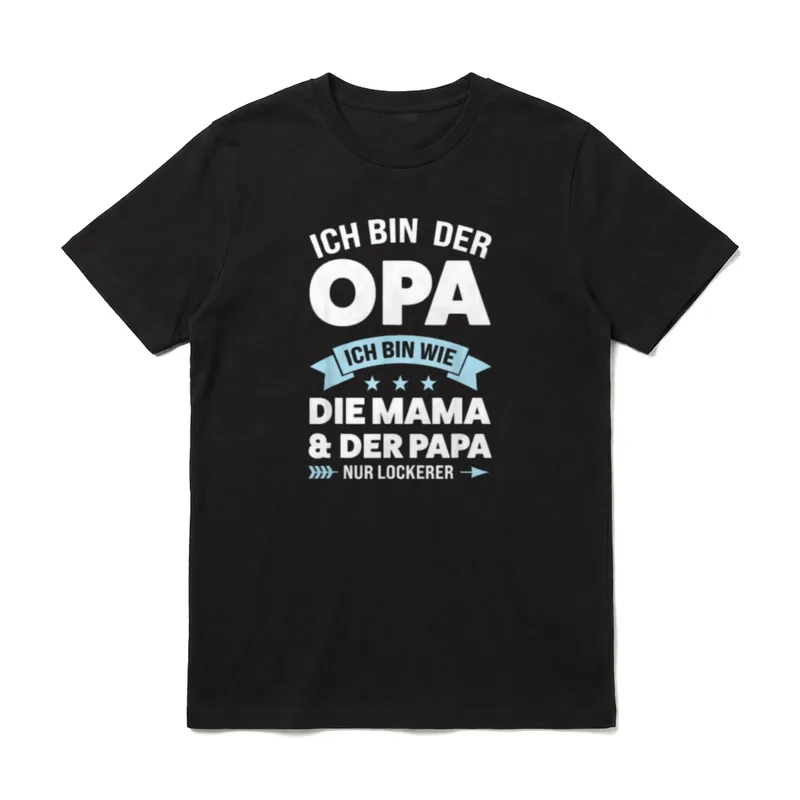 Opa wie Mama & T-Shirt – Klassisches T-Shirt in Schwarz