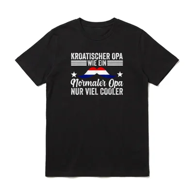 Kroatischer Opa Kroate Opa T-Shirt – Klassisches T-Shirt in Schwarz