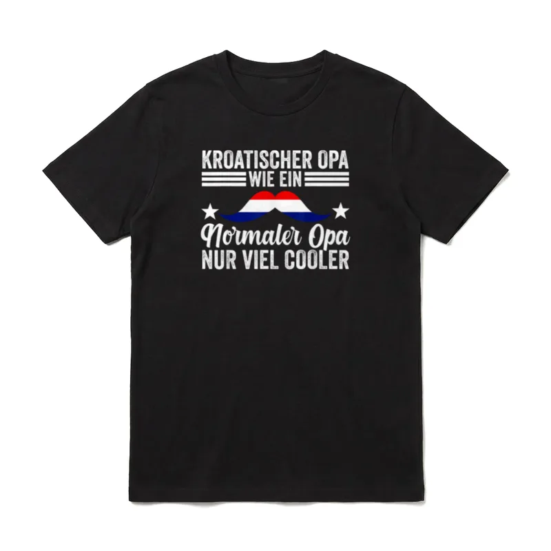 Kroatischer Opa Kroate Opa T-Shirt – Klassisches T-Shirt in Schwarz