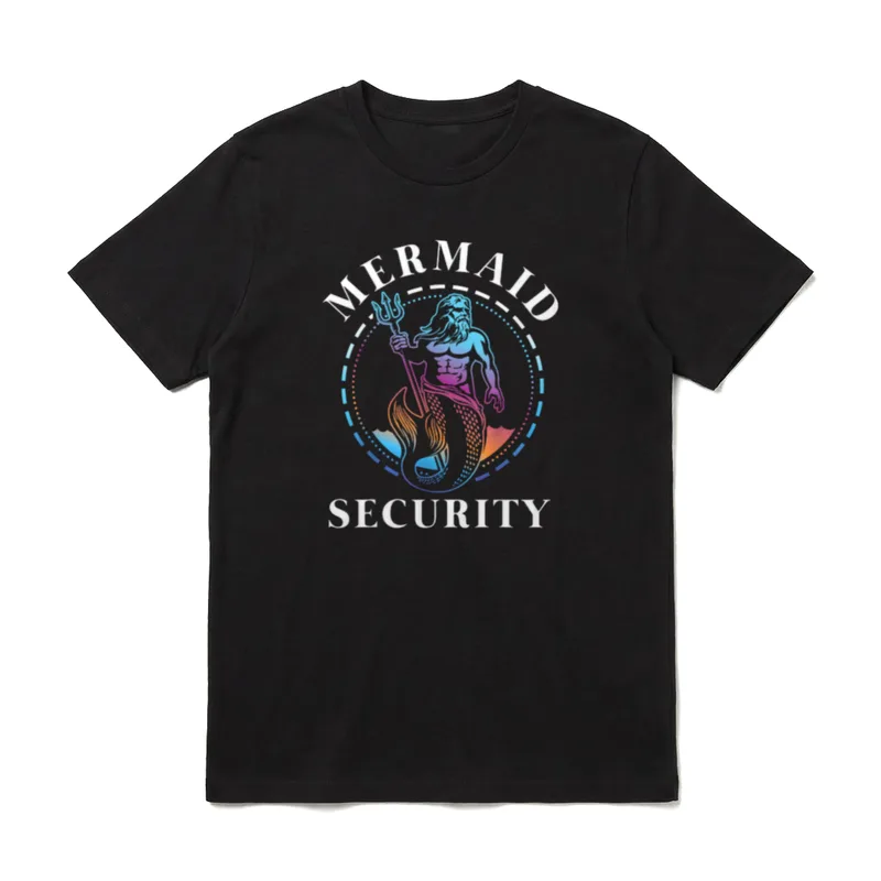 Meerjungfrau Sicherheit Papa Bruder T-Shirt – Klassisches T-Shirt in Schwarz