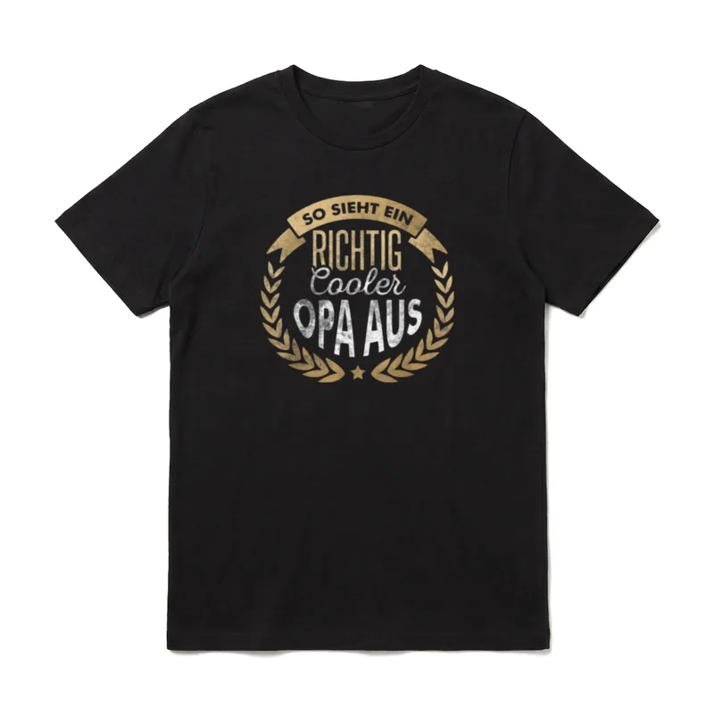 Cooler Opa Bester Opa T-Shirt – Klassisches T-Shirt in Schwarz