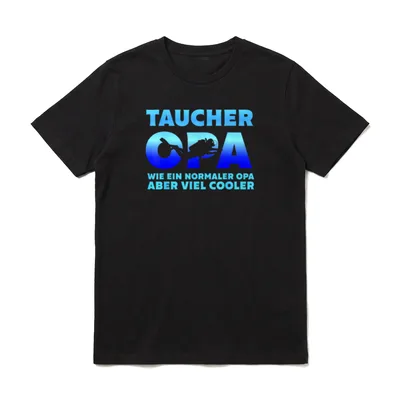 Taucher Opa Großvater Scuba T-Shirt – Klassisches T-Shirt in Schwarz