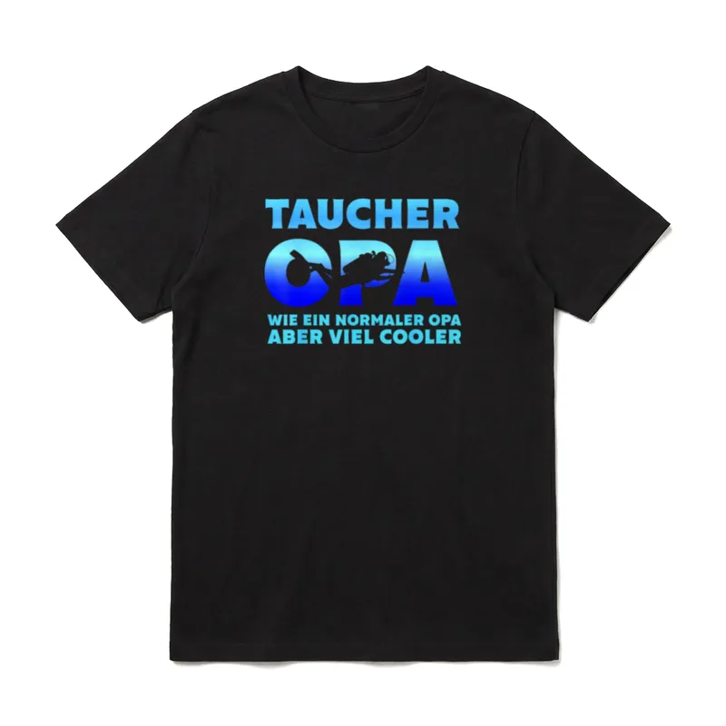 Taucher Opa Großvater Scuba T-Shirt – Klassisches T-Shirt in Schwarz