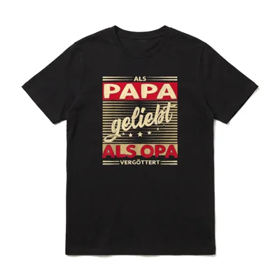 Männer Als Papa geliebt T-Shirt – Klassisches T-Shirt in Schwarz