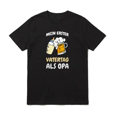Mein erster Vatertag T-Shirt – Klassisches T-Shirt in Schwarz