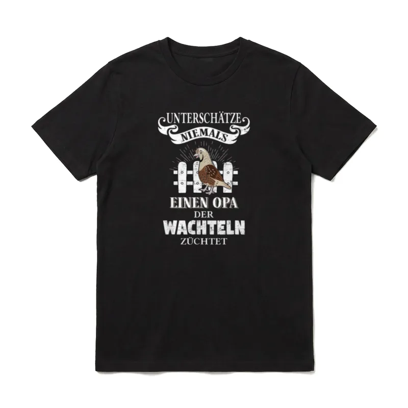 Wachtel Opa Legewachteln T-Shirt – Klassisches T-Shirt in Schwarz
