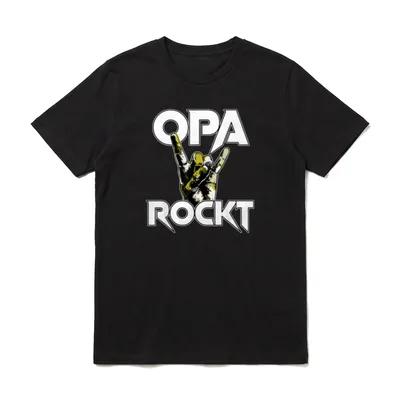 Opa Rockt Großvater Gitarrist T-Shirt – Klassisches T-Shirt in Schwarz