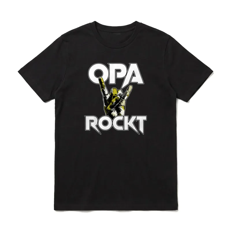 Opa Rockt Großvater Gitarrist T-Shirt – Klassisches T-Shirt in Schwarz
