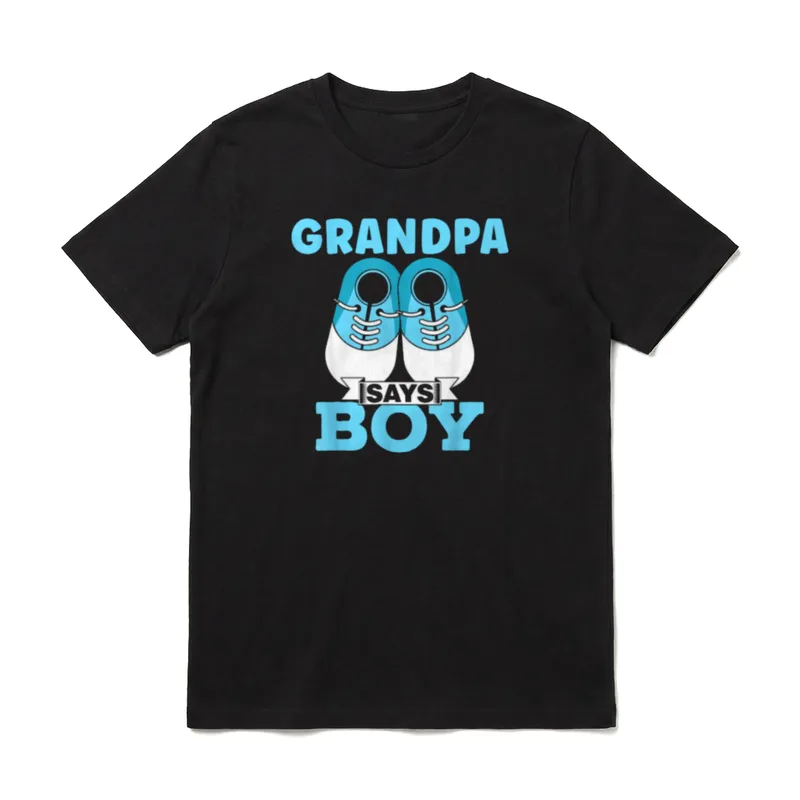 Opa sagt Junge blau T-Shirt – Klassisches T-Shirt in Schwarz