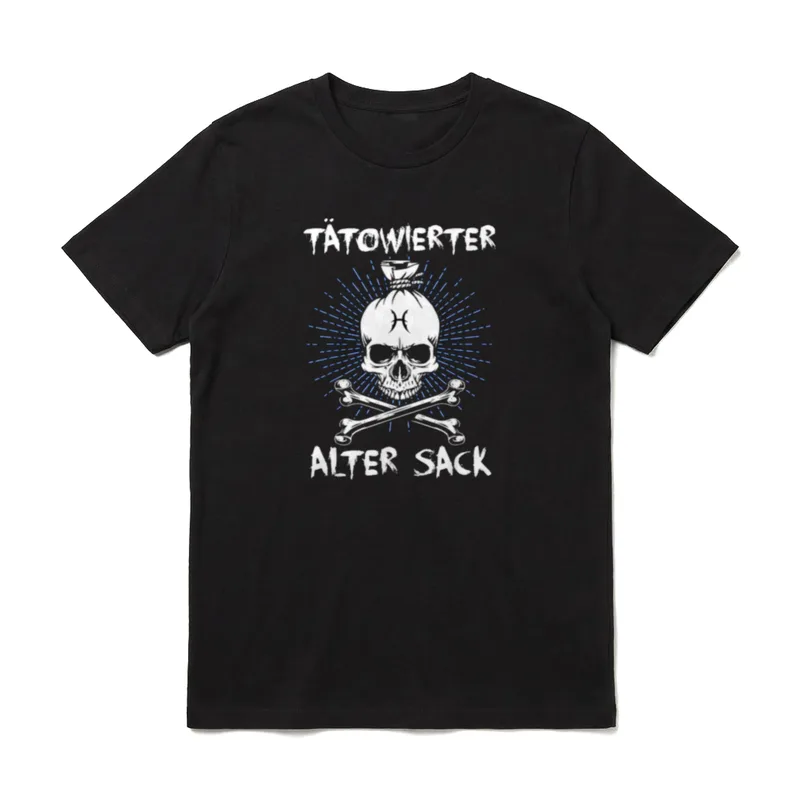 Tätowierter alter Sack Vater T-Shirt – Klassisches T-Shirt in Schwarz