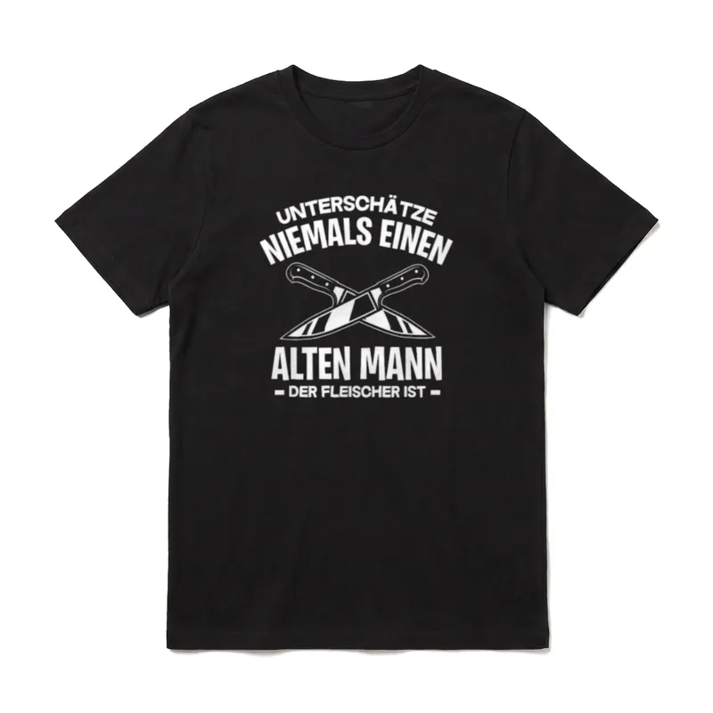 Opa Alter Mann Metzger T-Shirt – Klassisches T-Shirt in Schwarz