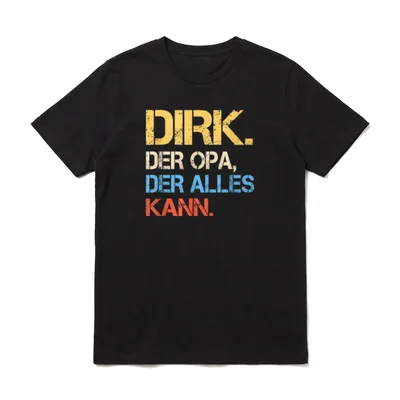 Lieblings Opa Dirk T-Shirt – Klassisches T-Shirt in Schwarz