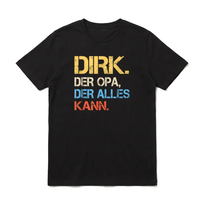Lieblings Opa Dirk T-Shirt – Klassisches T-Shirt in Schwarz