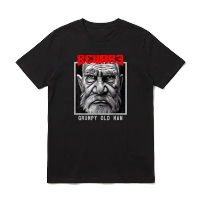 Beware Achtung Grumpy old T-Shirt – Klassisches T-Shirt in Schwarz