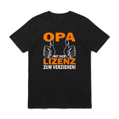 Opa mit der Lizens T-Shirt – Klassisches T-Shirt in Schwarz