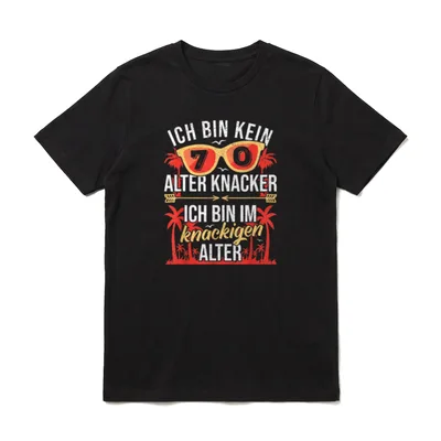 70er Geburtstag Mann Alter T-Shirt – Klassisches T-Shirt in Schwarz