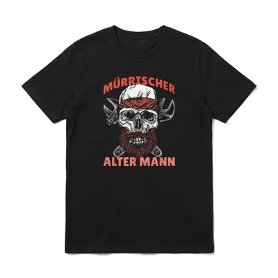 Mürrischer Alter Mann Opa T-Shirt – Klassisches T-Shirt in Schwarz