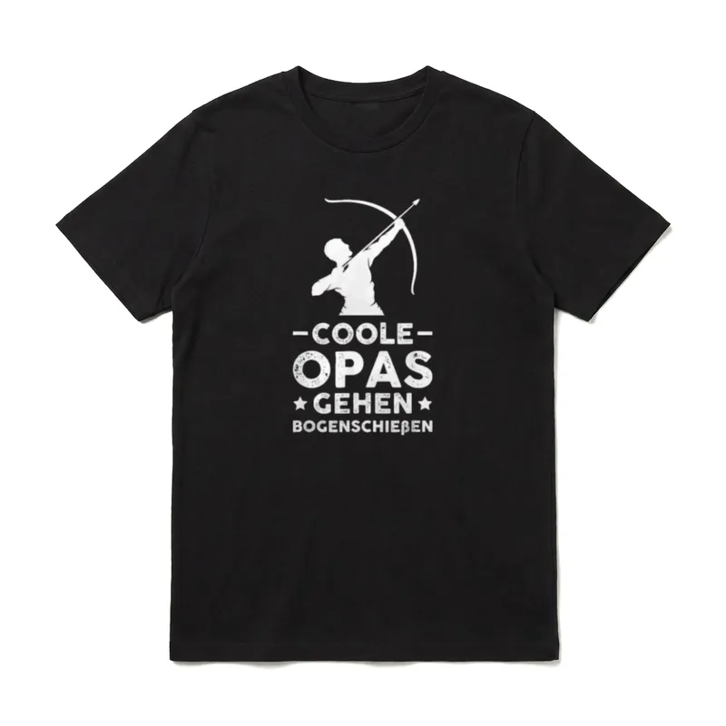 Bogenschießen Bo­gen­schüt­ze Opa T-Shirt – Klassisches T-Shirt in Schwarz
