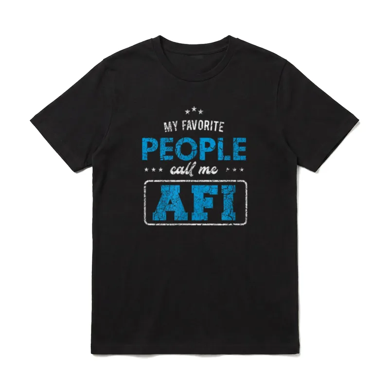 My Favorite People Call T-Shirt – Klassisches T-Shirt in Schwarz
