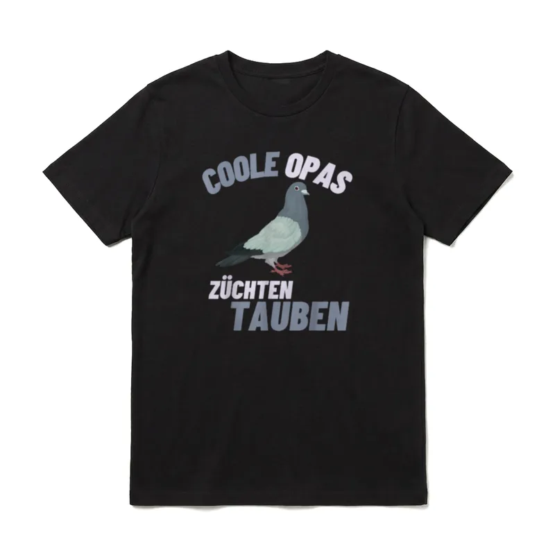 Coole Opas Züchten Tauben T-Shirt – Klassisches T-Shirt in Schwarz