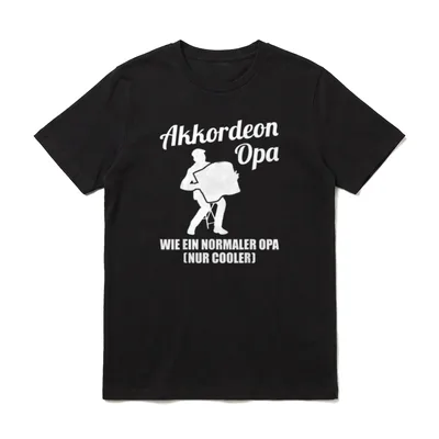 Akkordeon Opa Spruch Akkordeonspieler T-Shirt – Klassisches T-Shirt in Schwarz