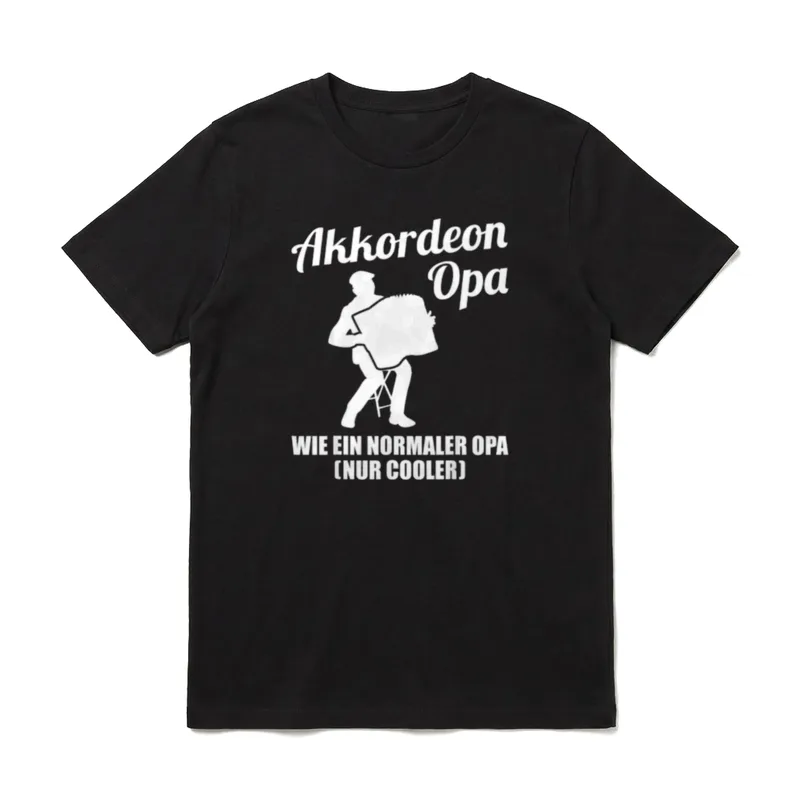 Akkordeon Opa Spruch Akkordeonspieler T-Shirt – Klassisches T-Shirt in Schwarz