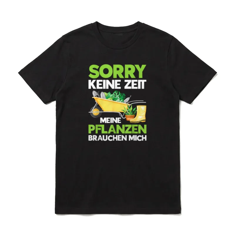 Garten T-Shirt Damen – Klassisches T-Shirt in Schwarz
