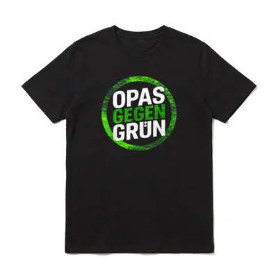 OPAS GEGEN GRÜN Grüne T-Shirt – Klassisches T-Shirt in Schwarz