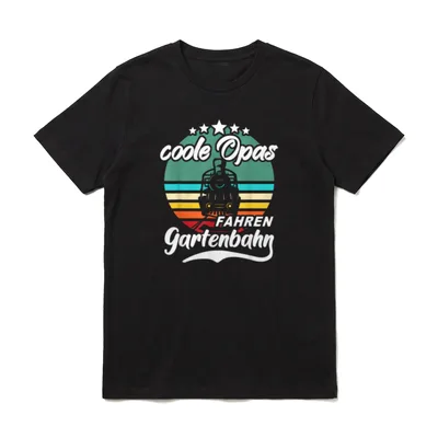 Gartenbahn Dampflok Modelleisenbahn Opas T-Shirt – Klassisches T-Shirt in Schwarz