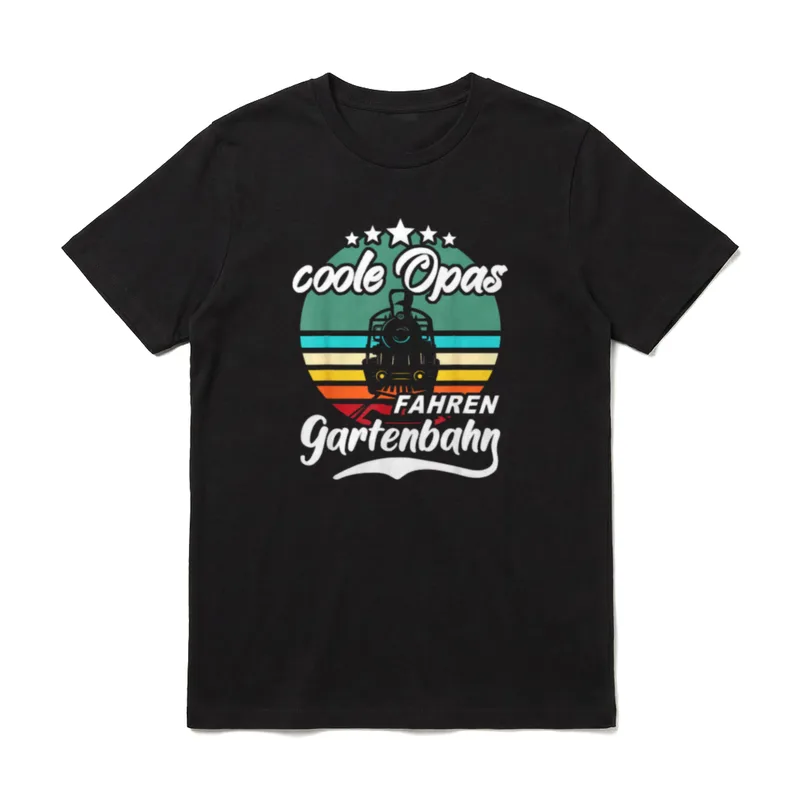 Gartenbahn Dampflok Modelleisenbahn Opas T-Shirt – Klassisches T-Shirt in Schwarz