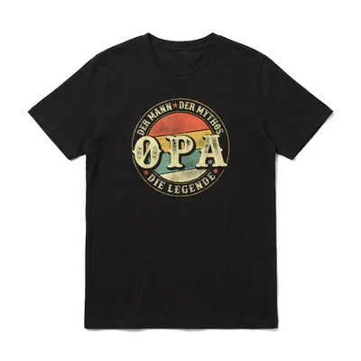 Opa Lustige Geschenke Großvater Retro T-Shirt – Klassisches T-Shirt in Schwarz