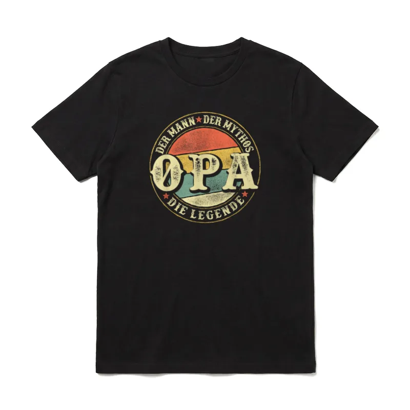 Opa Lustige Geschenke Großvater Retro T-Shirt – Klassisches T-Shirt in Schwarz