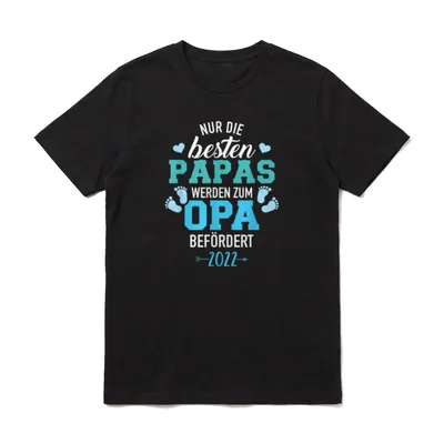 Besten Papas werden T-Shirt – Klassisches T-Shirt in Schwarz