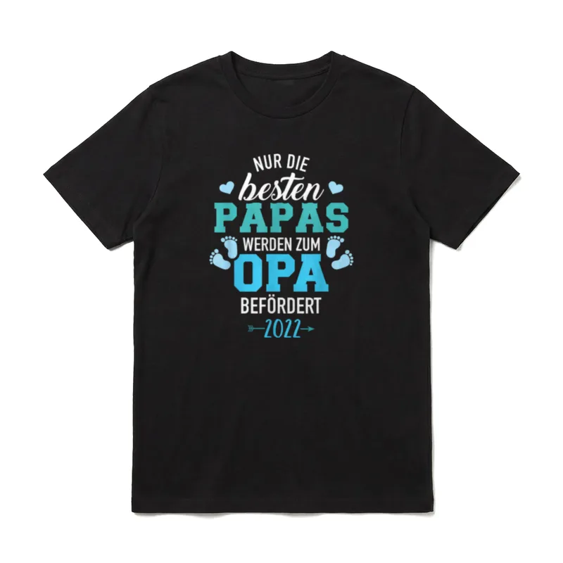 Besten Papas werden T-Shirt – Klassisches T-Shirt in Schwarz