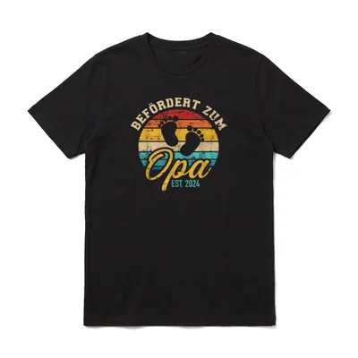 Befördert zum Opa 2024 T-Shirt – Klassisches T-Shirt in Schwarz