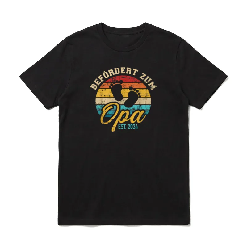 Befördert zum Opa 2024 T-Shirt – Klassisches T-Shirt in Schwarz