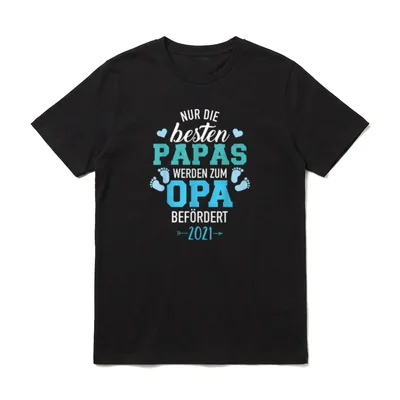Nur die besten Papas werden T-Shirt – Klassisches T-Shirt in Schwarz