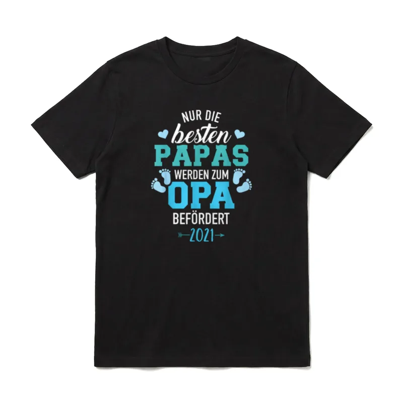 Nur die besten Papas werden T-Shirt – Klassisches T-Shirt in Schwarz