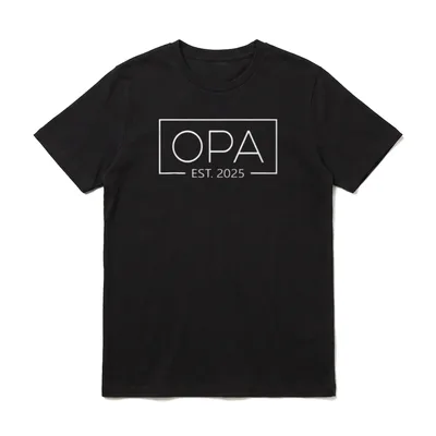 Opa est. 2025 Großvater T-Shirt – Klassisches T-Shirt in Schwarz