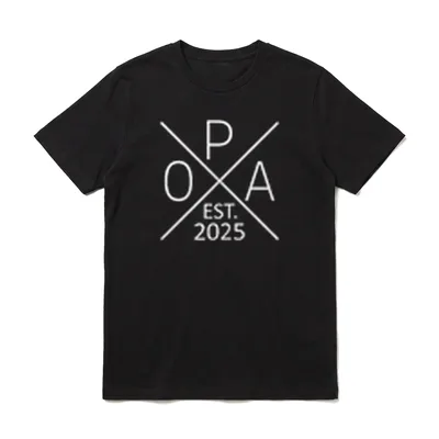 Opi 2025 Opa seit T-Shirt – Klassisches T-Shirt in Schwarz