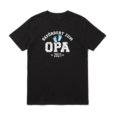 Befördert zum Opa 2021 Opa werden T-Shirt – Klassisches T-Shirt in Schwarz