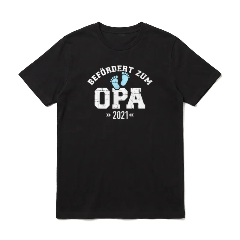 Befördert zum Opa 2021 Opa werden T-Shirt – Klassisches T-Shirt in Schwarz