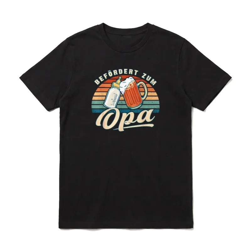 Befördert zum Opa Baby T-Shirt – Klassisches T-Shirt in Schwarz