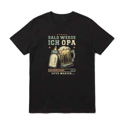 Werdender Opa Verkünden Bald T-Shirt – Klassisches T-Shirt in Schwarz