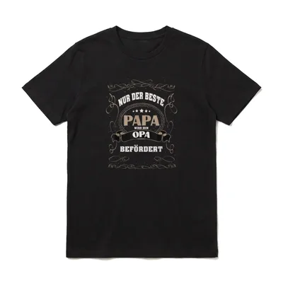 Nur der beste PAPA wird T-Shirt – Klassisches T-Shirt in Schwarz