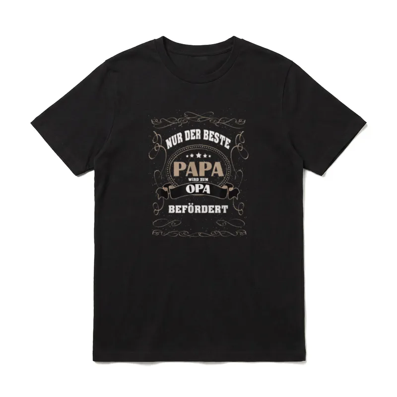 Nur der beste PAPA wird T-Shirt – Klassisches T-Shirt in Schwarz