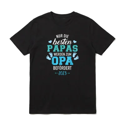 Besten Papas werden T-Shirt – Klassisches T-Shirt in Schwarz