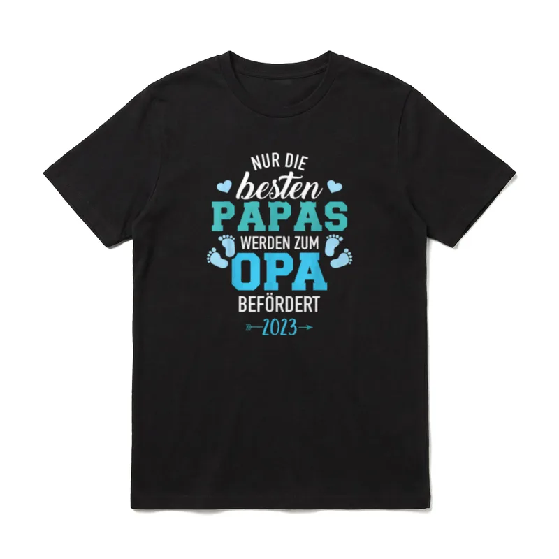 Besten Papas werden T-Shirt – Klassisches T-Shirt in Schwarz