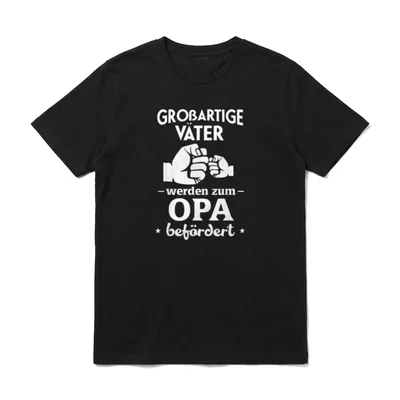 Großartige Väter werden zum Opa T-Shirt – Klassisches T-Shirt in Schwarz